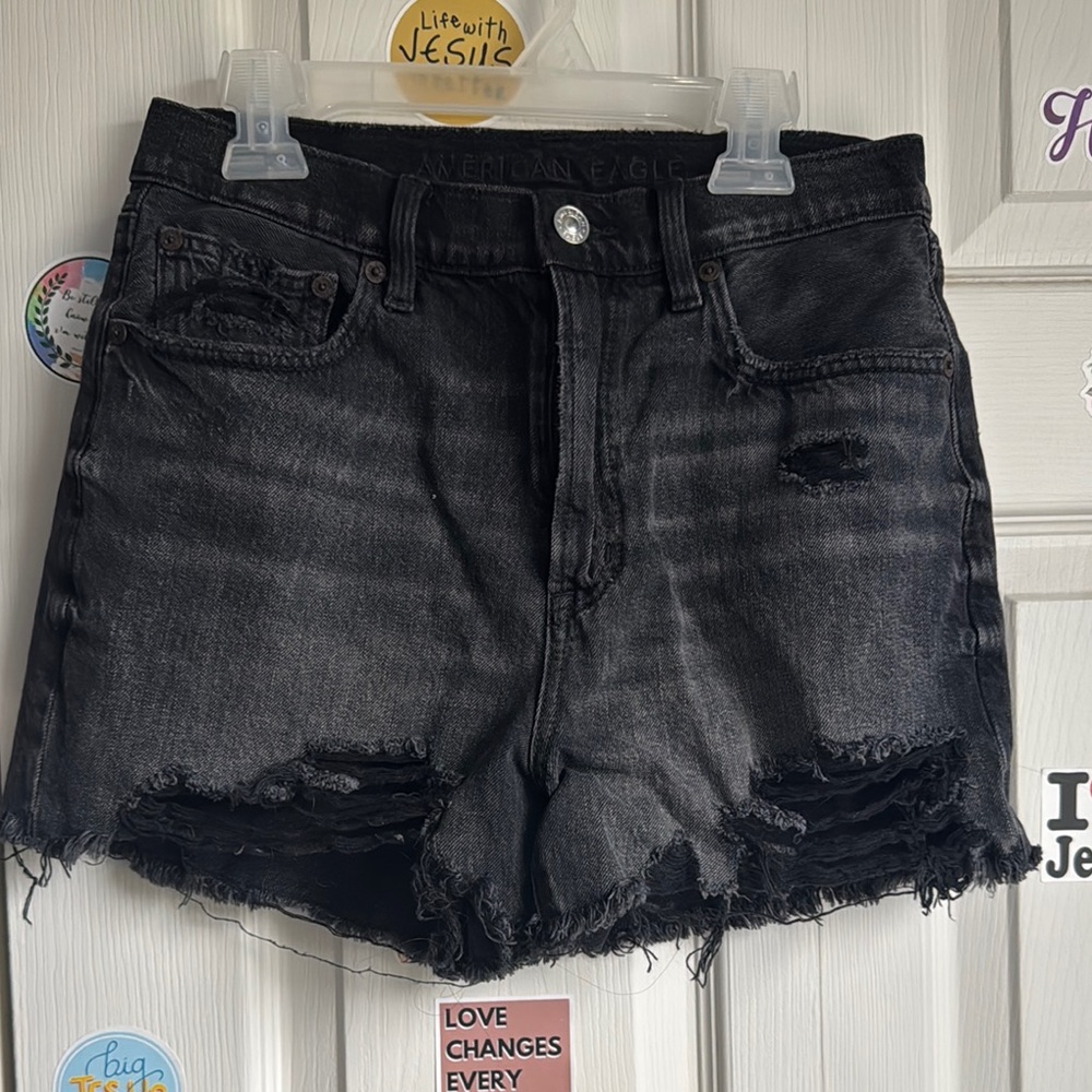 American Eagle Outfitters Black Denim Shorts